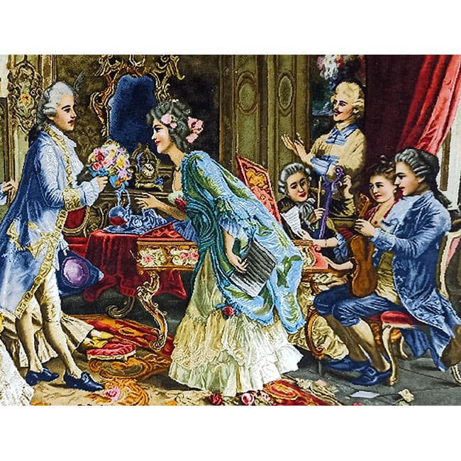 تابلو فرش دستباف مجلس خواستگاری – 1295 — تصویر ۲