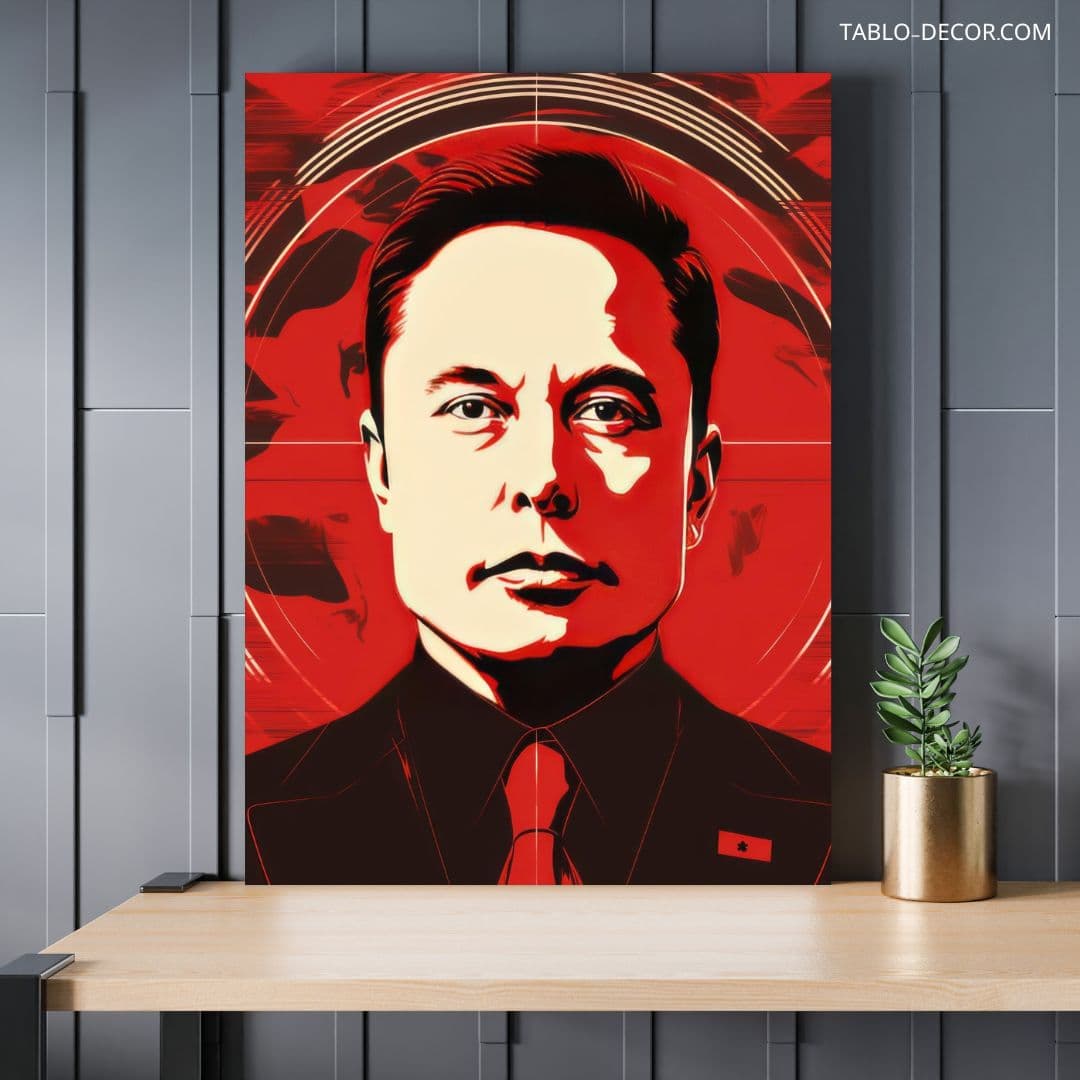 تابلو ایلان ماسک جدی Elon Musk is serious