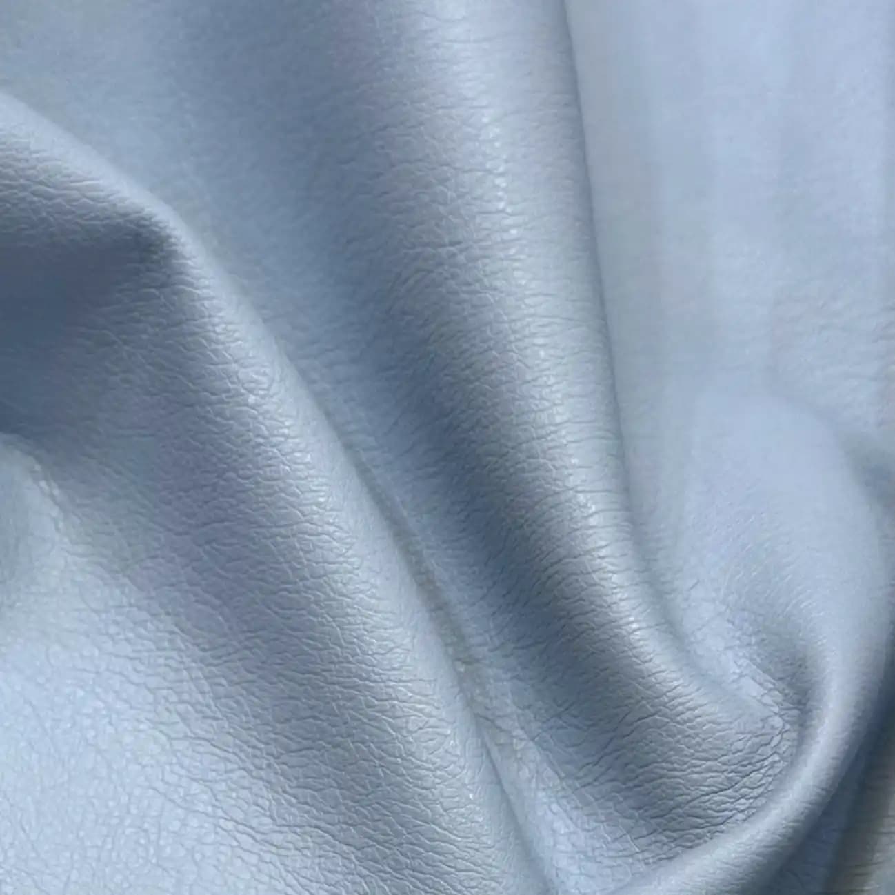 پارچه چرم پشت کتان مات رنگ آبی