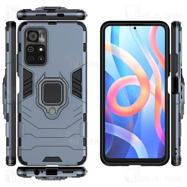 گارد ضد ضربه انگشتی شیائومی Xiaomi Redmi Note 11 5G (China) Black Panther KEYSION Armor Ring — تصویر ۲
