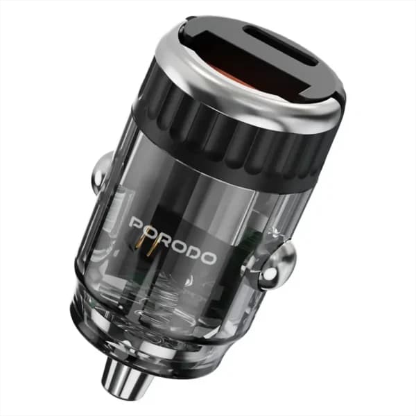 شارژر فندکی شفاف دو پورت پرودو Porodo مدل PDFWCH086 با توان 38 وات