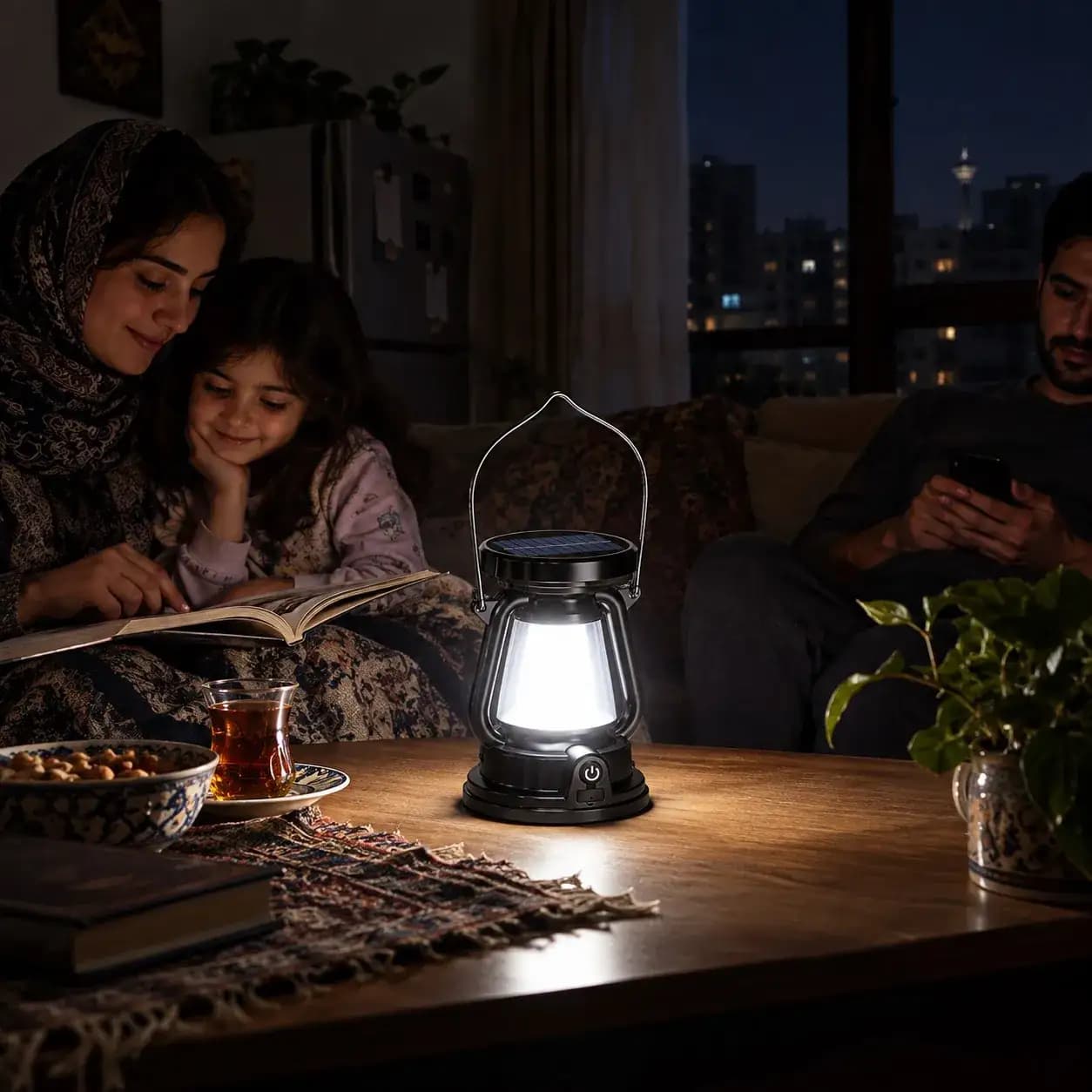 چراغ کمپینک خورشیدی مدل SL-004 طرح فانوس — تصویر ۶