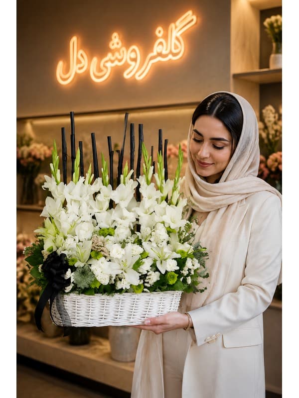 سبد گل عید نوروز با گل‌های بهاری برای تبریک سال نو