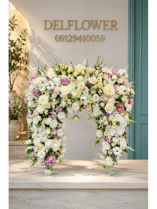 سبد گل شب بو برای روز مادر با چیدمان لطیف و شیک