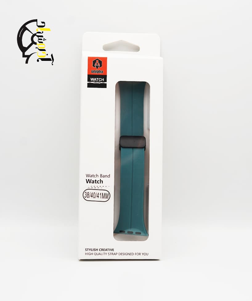بند اپل واچ سیلیکونی مگنتی سایز 38/40/41 سبز کله غازی کم رنگ