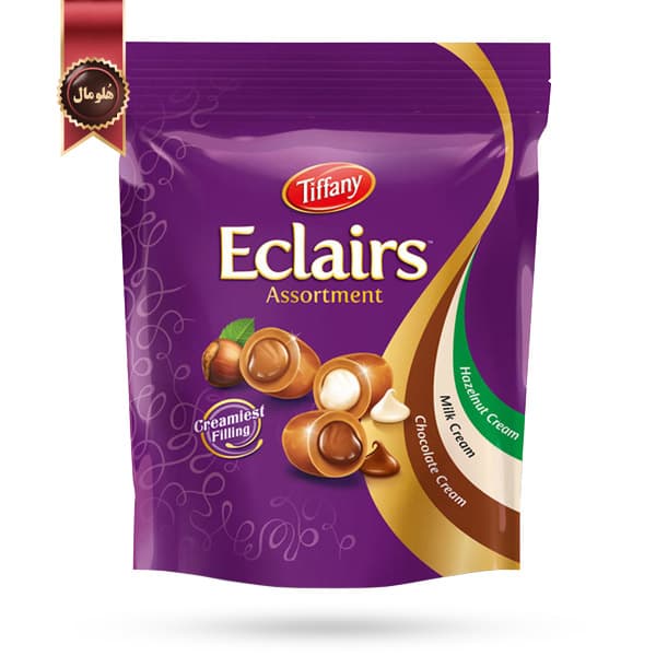 تافی مغزدار تیفانی ایکلرز Tiffany Eclairs مدل سه طعم Assortment وزن 550 گرم (اورجینال)