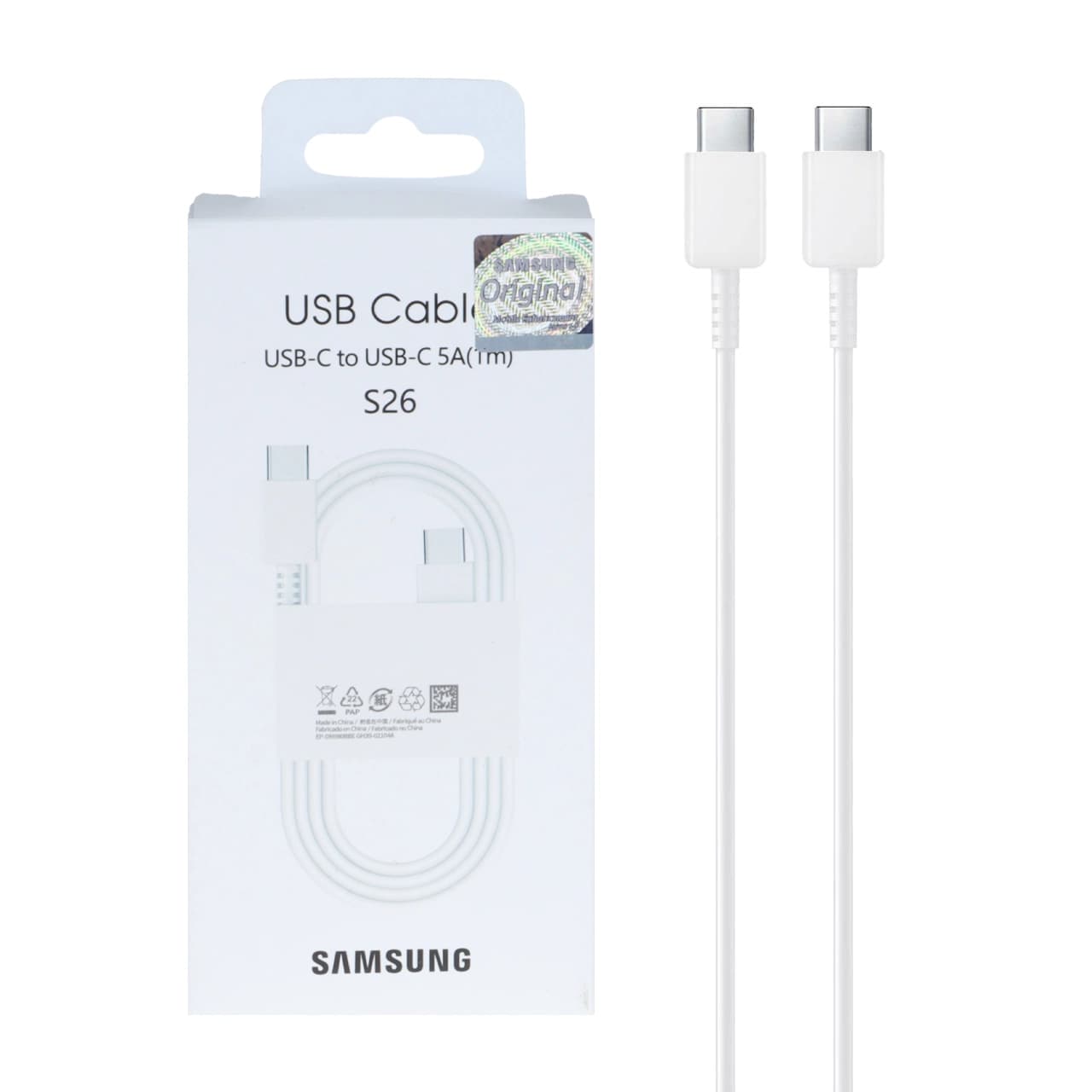 کابل شارژ فست و Samsung Type-C to Type PD مدل EP-DW767 – سفید – kZN (گارانتی شش ماهه Kezen)
