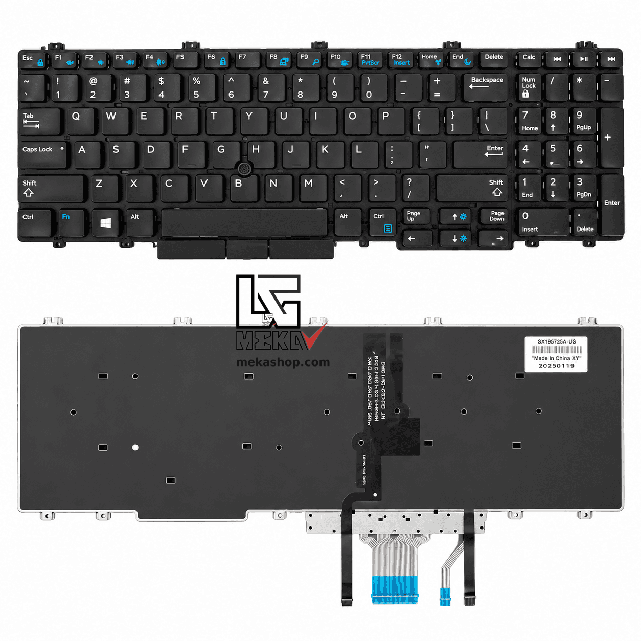 کیبورد لپ تاپ دل Dell Precision 7530 7730 — تصویر ۲