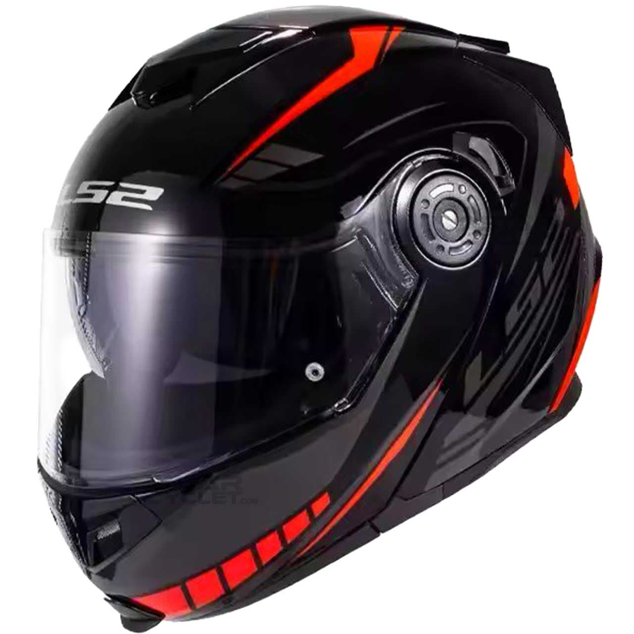 کلاه کاسکت فک متحرک ال اس 2 مدل FF345 BLACK-RED