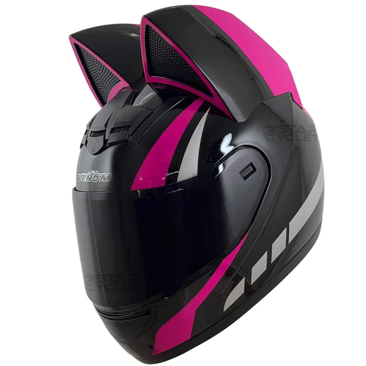 کلاه کاسکت گربهای ونوم مدل BK PINK