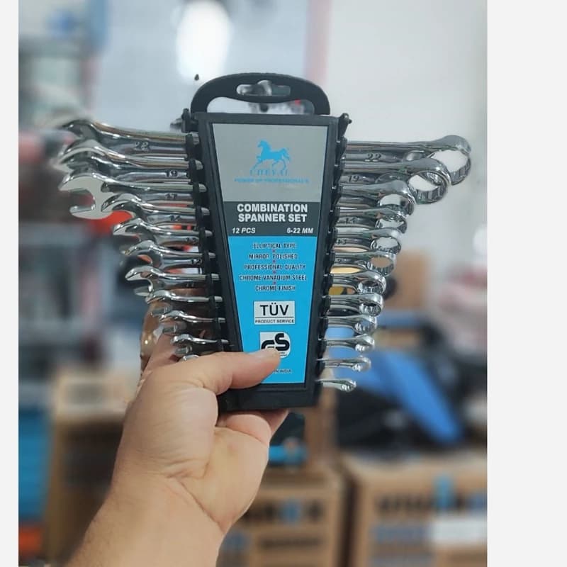 آچار یکسر رینگ یکسر تخت 12 عددی برند معروف چی وال جنس سنگین