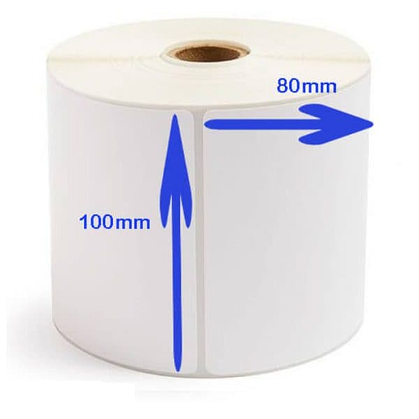 لیبل کاغذی 100*80 یک ردیف-500عددی