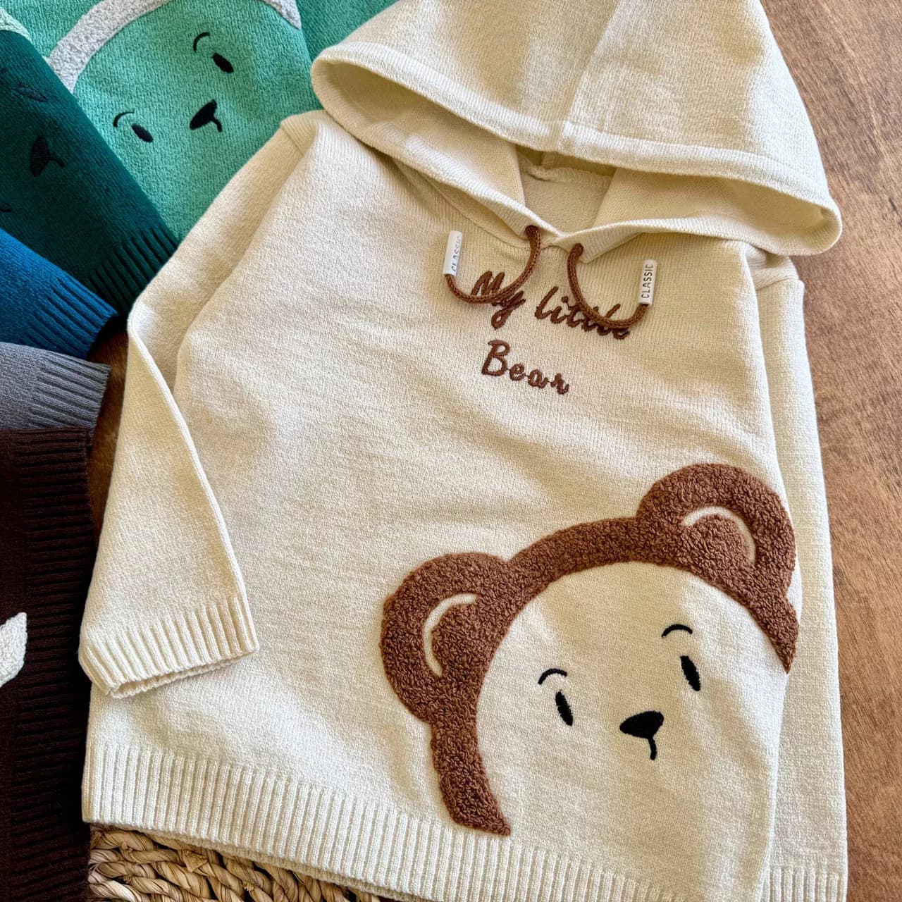 هودی تک بافت کله خرس Little Bear کد 7021 — تصویر ۲