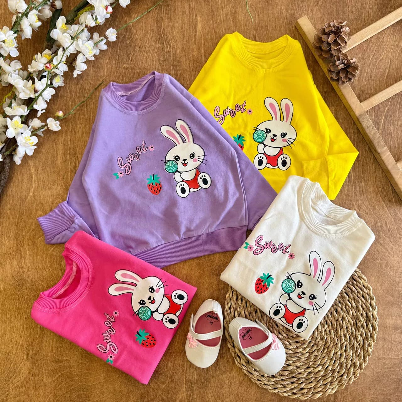 بلوز تک خرگوش آبنبات Sweet سایز 35 تا 45 کد 7022