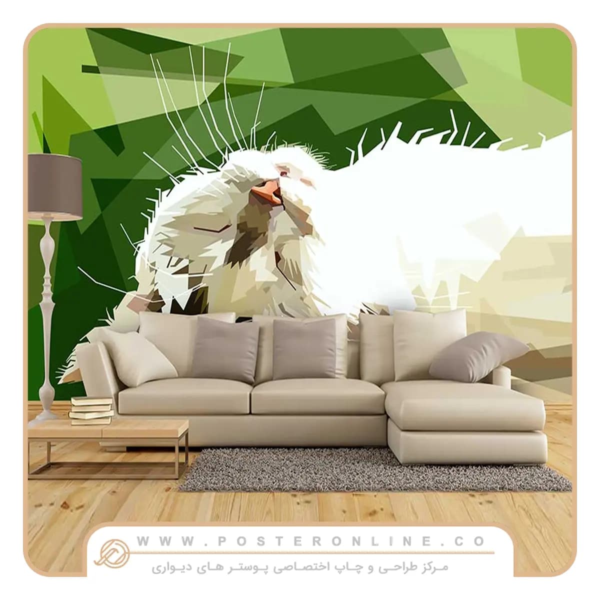 پوستر دیواری سه بعدی حیوانات کد h-11220
