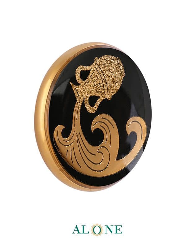 پلاک دستبند چرم مردانه گرد سایز 25 انیکس بهمن — تصویر ۲