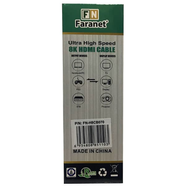 کابل HDMI فرانت مدل FN-H8CB070 طول 7 متر — تصویر ۳