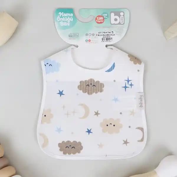 پیشبند نوزاد برند bi baby طرح ابر