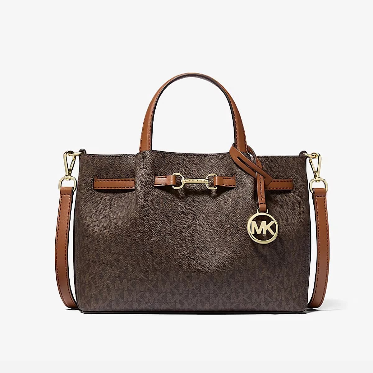 کیف مایکل کورس ( Michael Kors Carson Signature Logo Satchel Bag) — تصویر ۸