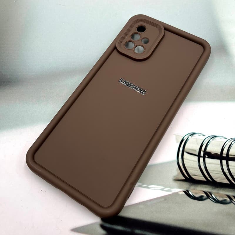 قاب گوشی Galaxy A71 سامسونگ Armor Case ضد ضربه سیلیکونی تانک سولید محافظ لنز دار برجسته موکا کد 728585 — تصویر ۲