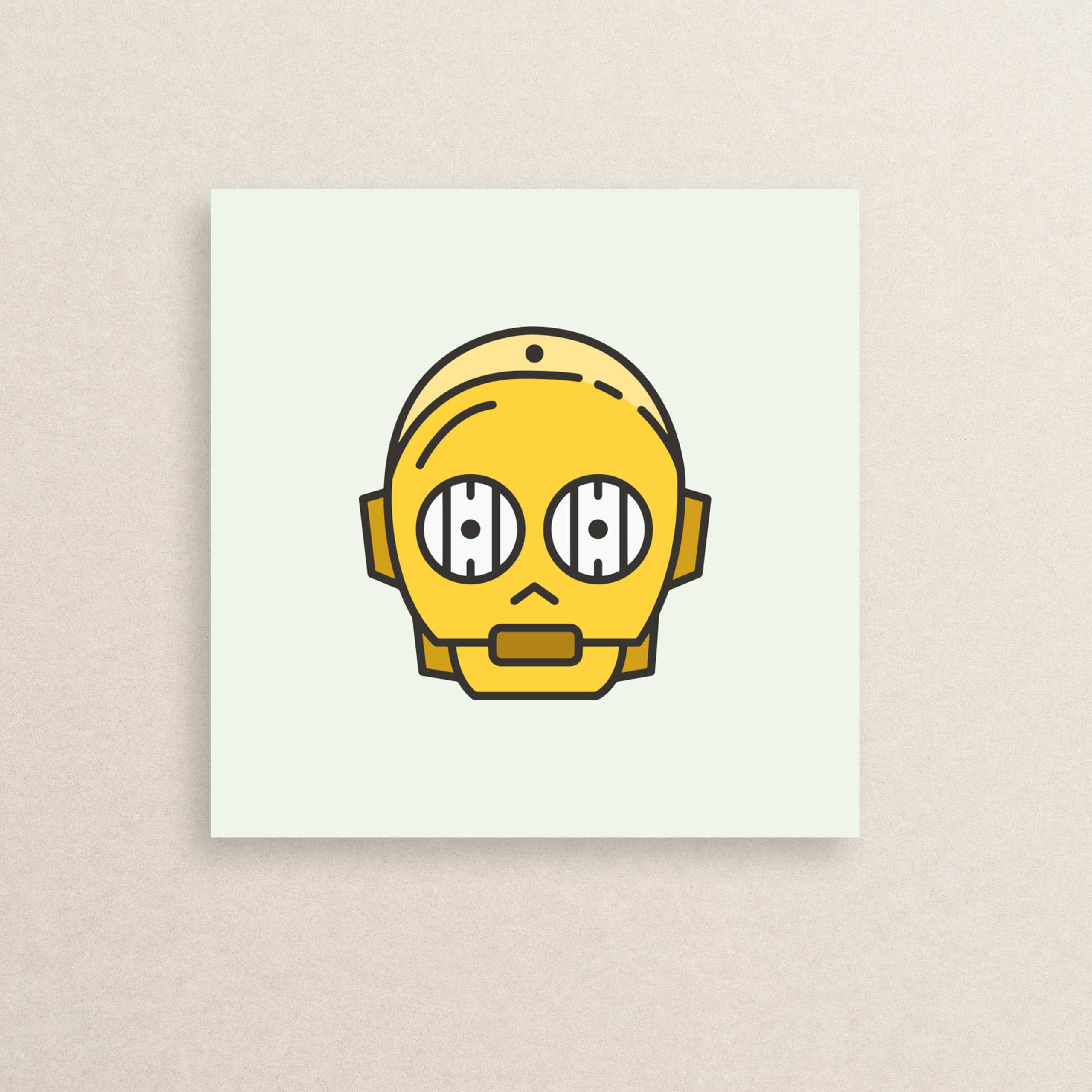 استیکر ربات جنگ ستارگان 04 | The StarWars robot sticker 04