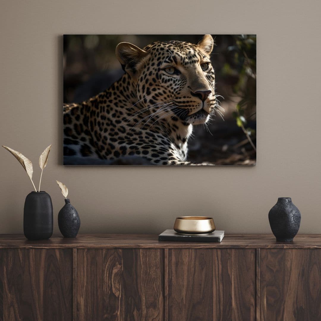 تابلو پلنگ ناراحت upset leopard