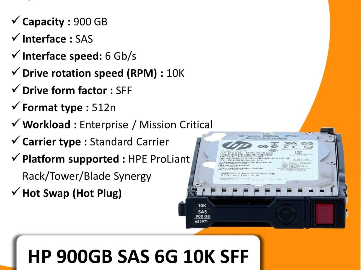 هارد سرور HP 900GB SAS 6G 10K SFF — تصویر ۲