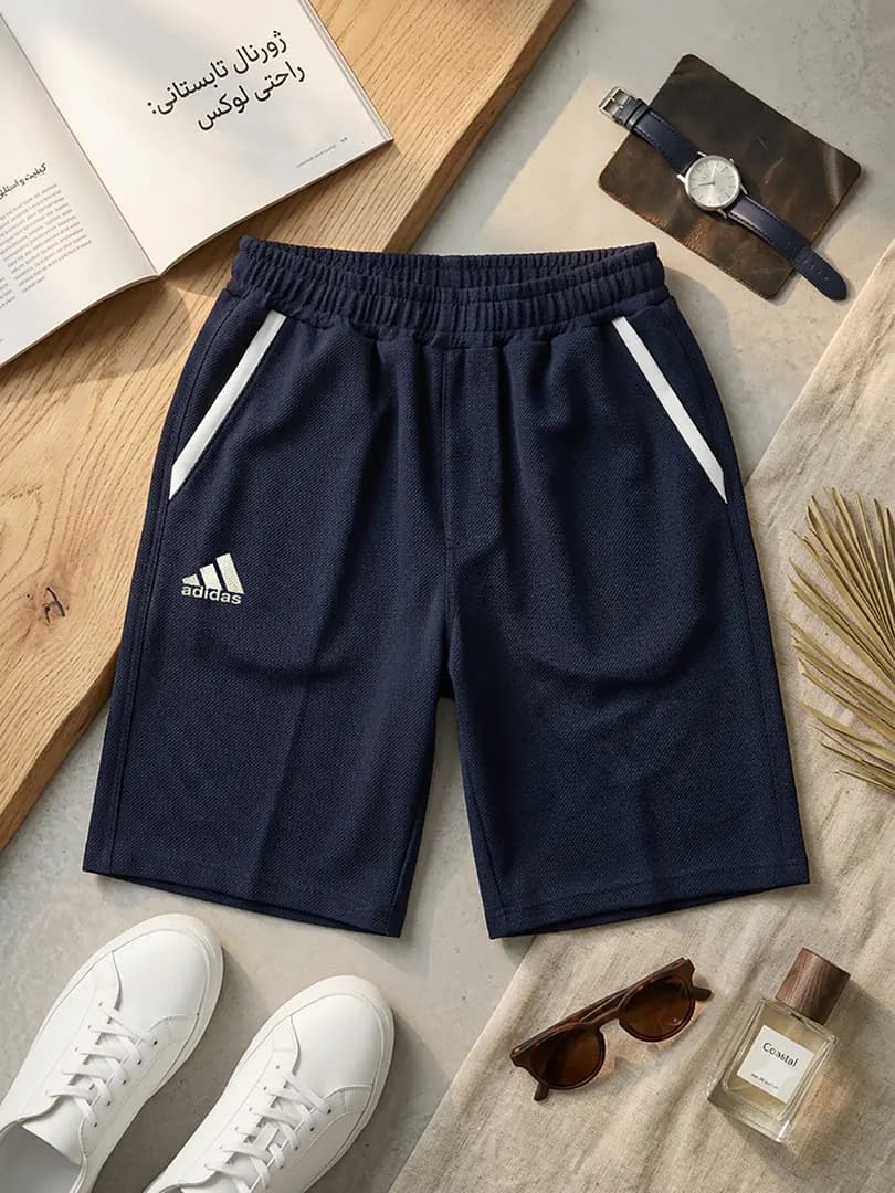 شلوارک ورزشی بدنسازی مردانه بلند ADIDAS