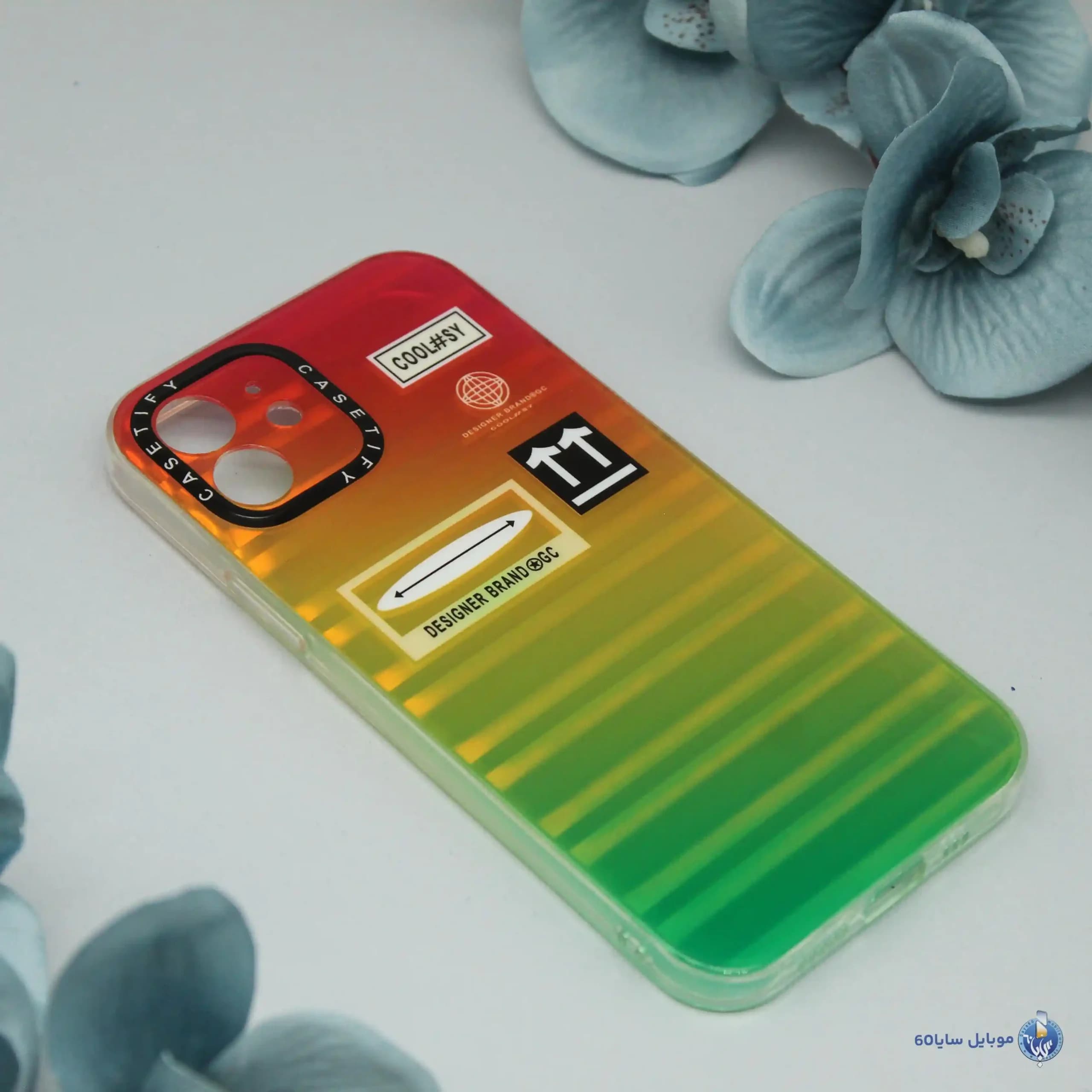 قاب گوشی IPHONE 12 اپل مدل UP رنگ قرمز سبز — تصویر ۲