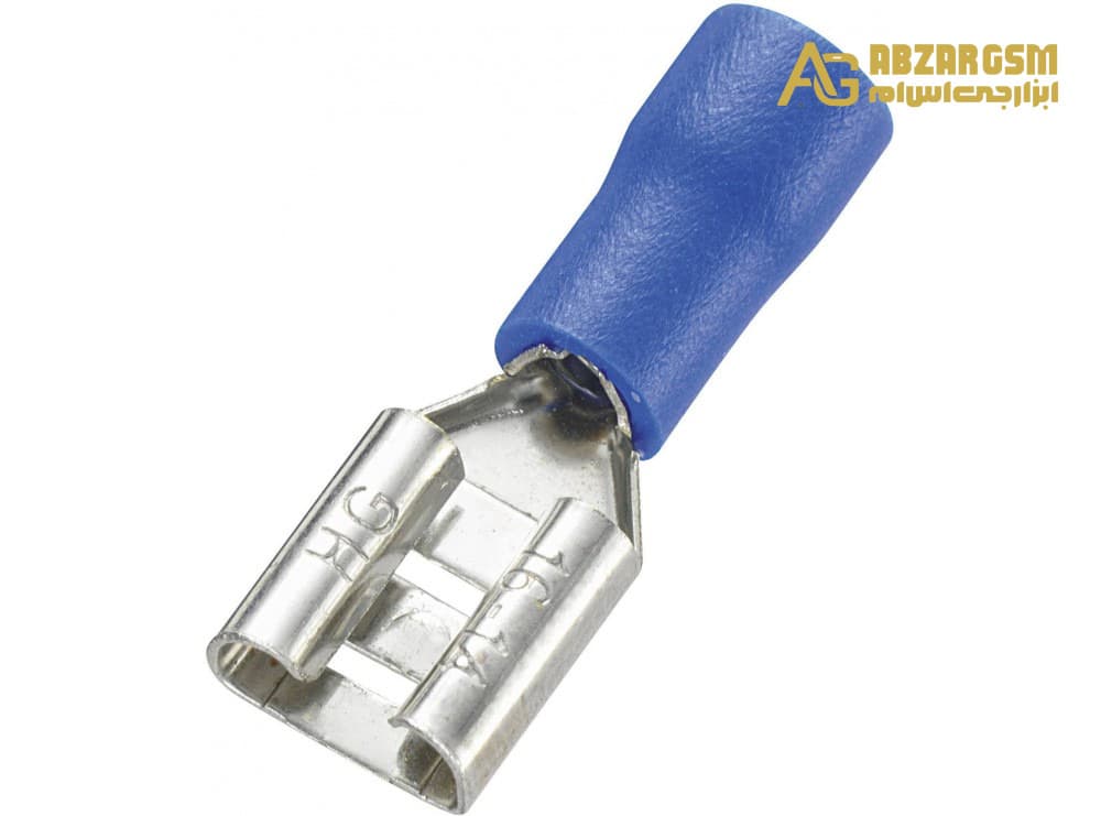 سرسیم کولری نیم روکش مادگی آبی سایز 6.3 مدل FDD2-250 بسته100 تایی