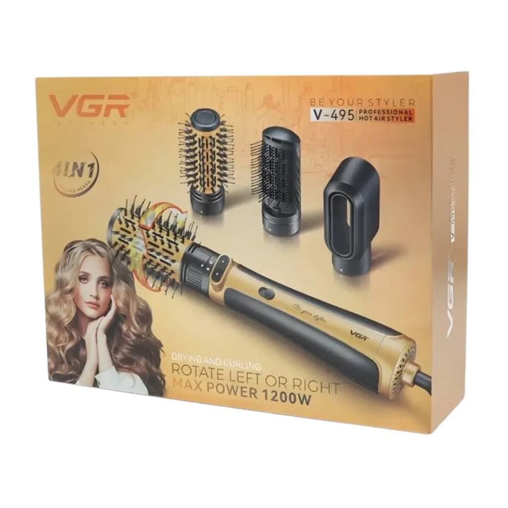 سشوار برس دار چرخشی 1200 وات وی جی آر مدل VGR V-495 — تصویر ۳