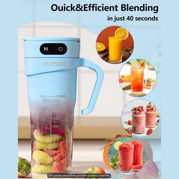مخلوط کن قابل حمل شیائومی Xiaomi BOMIDI Portable Blender JB01 ظرفیت ۰.۴۵ لیتر — تصویر ۶