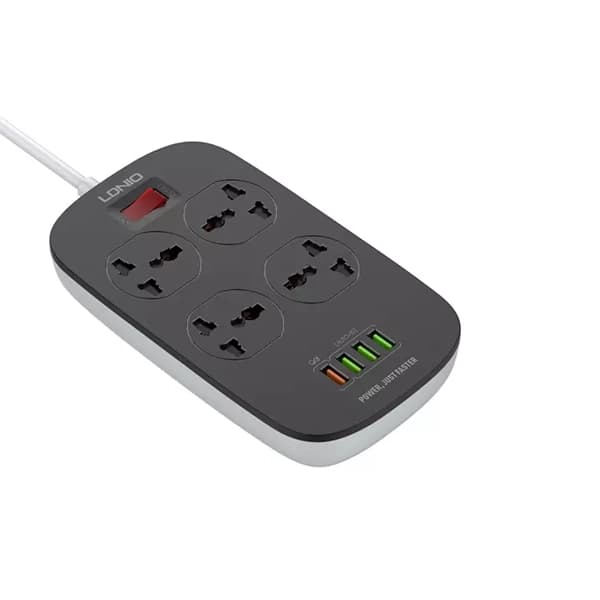 چندراهی برق و شارژر الدینیو LDNIO SC4407 توان 18 وات — تصویر ۳
