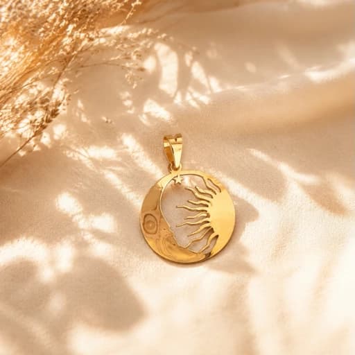 پلاک طلای مینیمال طلوع خورشید