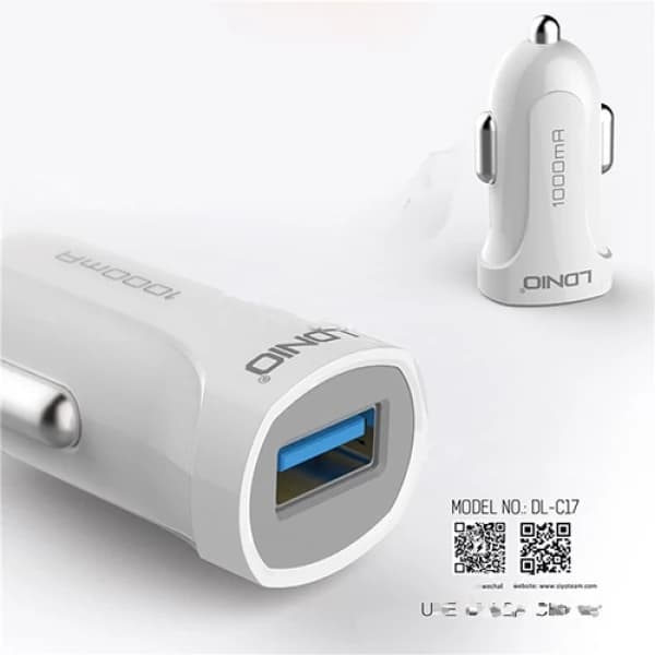 شارژر فندکی با 1 درگاه USB مارک LDNIO DL-C17 — تصویر ۲