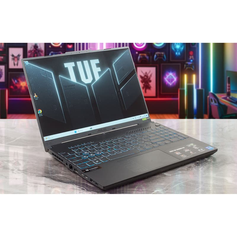 لپ تاپ 16 اینچی ایسوس مدل TUF Gaming F16 FX607VJ-Core 5 210H-12GB DDR5 5600MHz-1TB SSD-RTX3050 6GB-WUXGA 144Hz - کاستوم شده — تصویر ۹