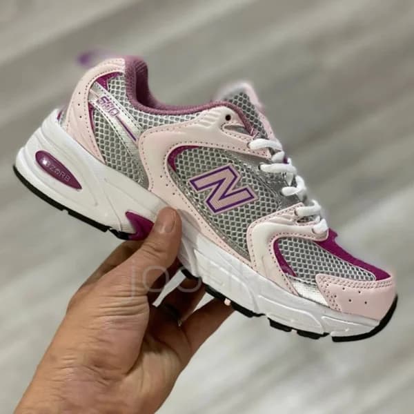 کفش نیوبالانس 530 صورتی ارغوانی نقره ای 530 New Balance