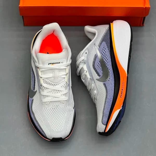 نایک ایر زوم پگاسوس خاکستری نارنجی Nike Air Zoom Pegasus 42 — تصویر ۲