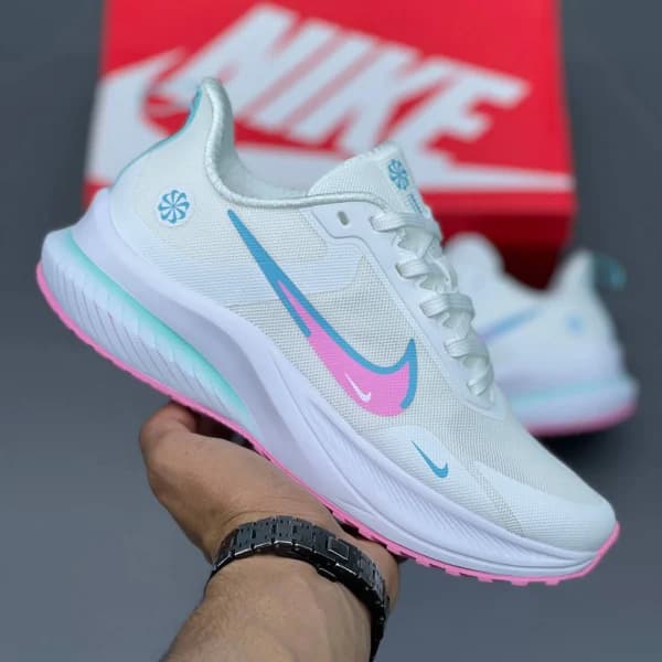 نایک زوم ایکس سفید آبی صورتی روشن Nike Zoom X — تصویر ۲