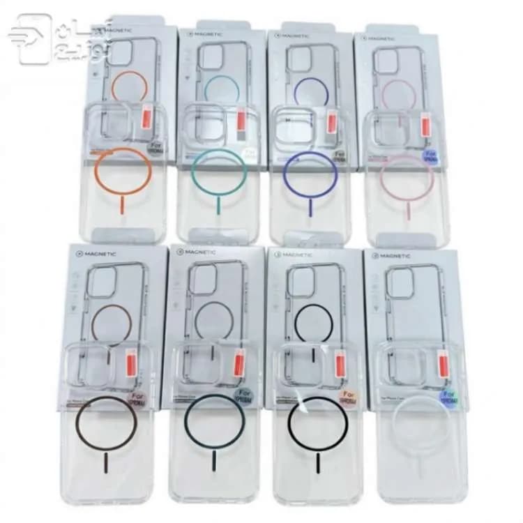 کاور شفاف مگسیف آیفون 13 مدل magnetic clear case — تصویر ۳