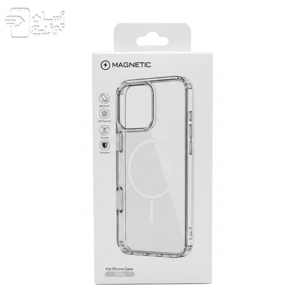 کاور شفاف مگسیف آیفون 13پرومکس مدل magnetic clear case — تصویر ۵
