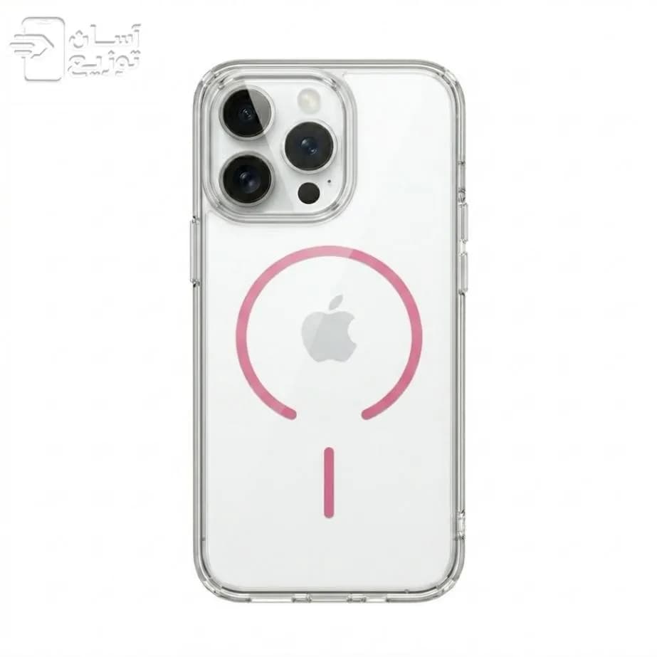 کاور شفاف مگسیف آیفون 14پرومکس مدل magnetic clear case مگسیف نازک — تصویر ۳