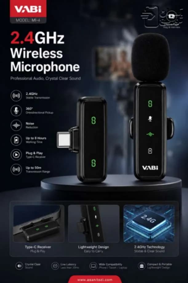 میکروفون یقه ای وابی VABI مدل MI-4 — تصویر ۳