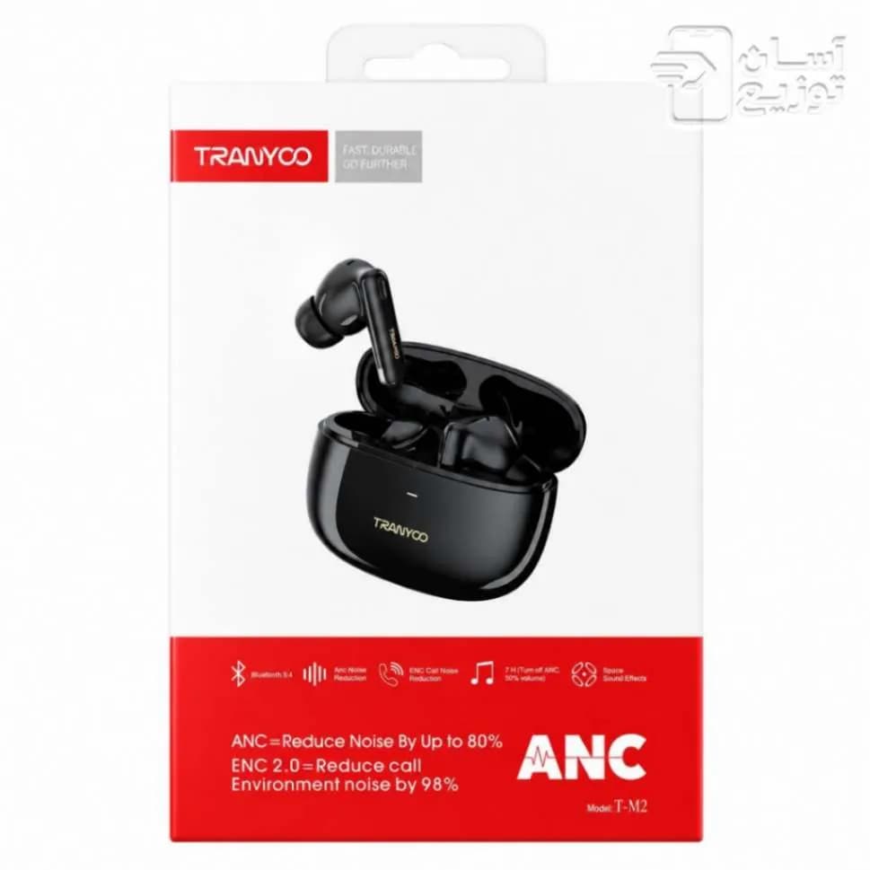 هندزفری بلوتوثی / ایرپاد ترانیو Tranyoo مدل T-M2 با قابلیت ANC + حذف نویز صدای اطراف تا 98درصد + گارانتی 6 ماهه آسان توزیع — تصویر ۵