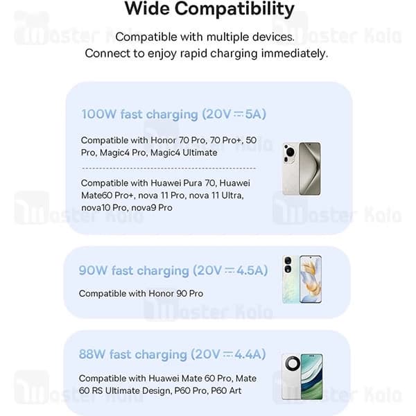 کابل Type-C بیسوس Baseus Silky Series P10377703113-01 طول 2 متر توان 100 وات — تصویر ۷