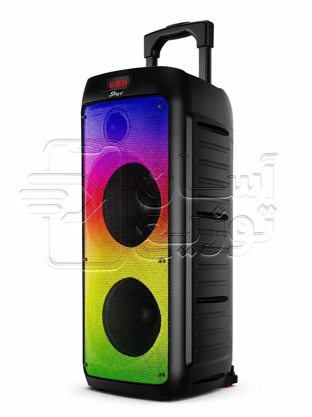 اسپیکر چمدانی بلوتوثی Sing-e مدل ZQS 8236 + با قابلیت RGB + ریموت کنترل — تصویر ۷