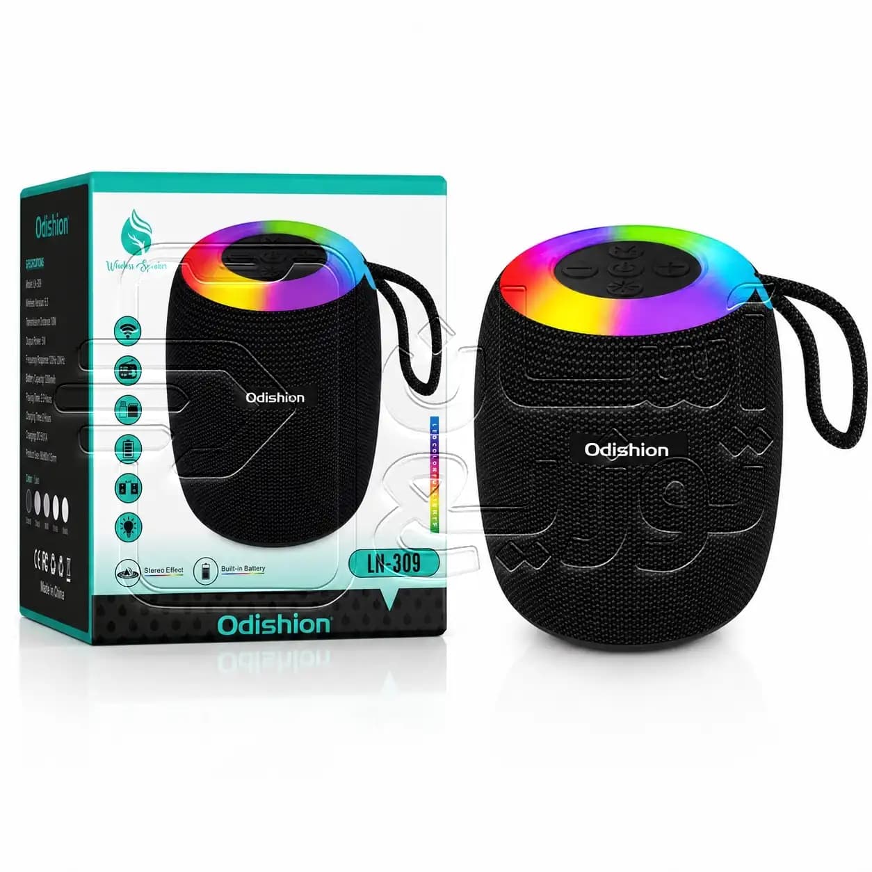 اسپیکر بلوتوثی اودیشن Odishion مدل LN-309 + پرقدرت و قابل حمل با گارانتی 3 ماهه آسان توزیع — تصویر ۳