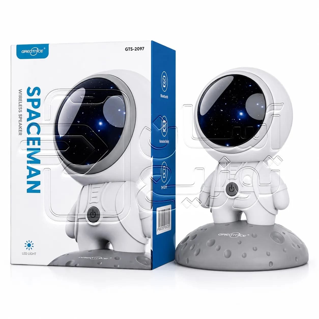 اسپیکر بلوتوثی طرح آدم فضایی great nice مدل wireless speaker space man GTS-2097 — تصویر ۴