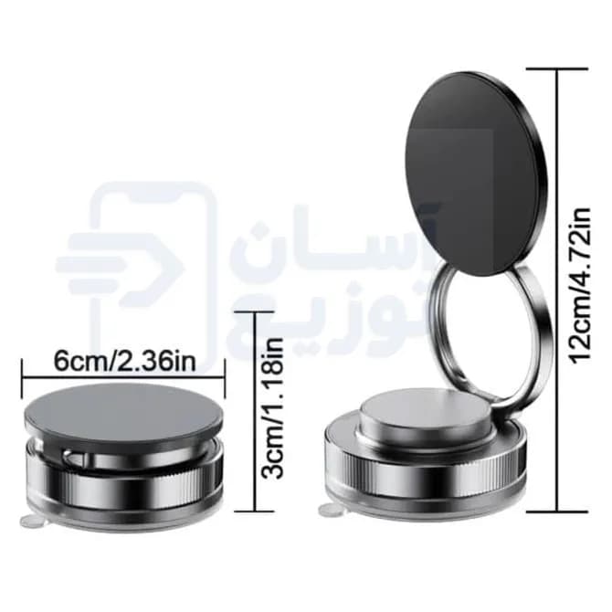 هولدر وکیوم مگسیف vacuume magsafe مدل CCT28 به همراه حلقه ی اضافی مگسیف و پد مستطح — تصویر ۶