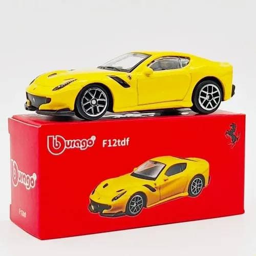 اکت ماشین فلزی فراری F12tdf زرد مقیاس 1به 64 برند Bburago — تصویر ۲